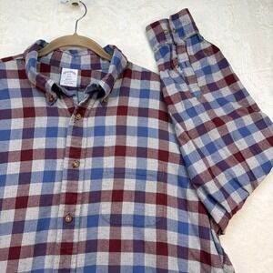 Brooks Brothers Flannel Plaid Shirt Mens XXL Regent Button Down Casual Workwear‎
